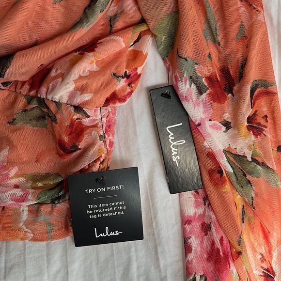 Lulus vacation two piece flora long sleeve crop top and skirt - Picture 5 of 8